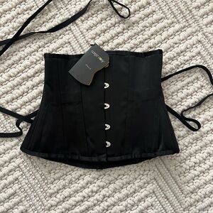Corset Story Black Corset with Hook Closure